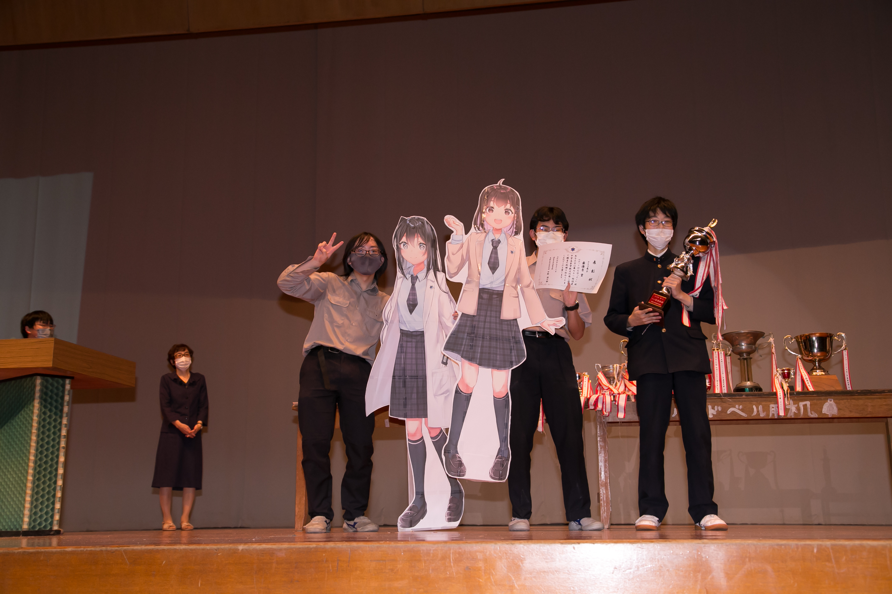 文化祭最優秀展示賞の表彰式